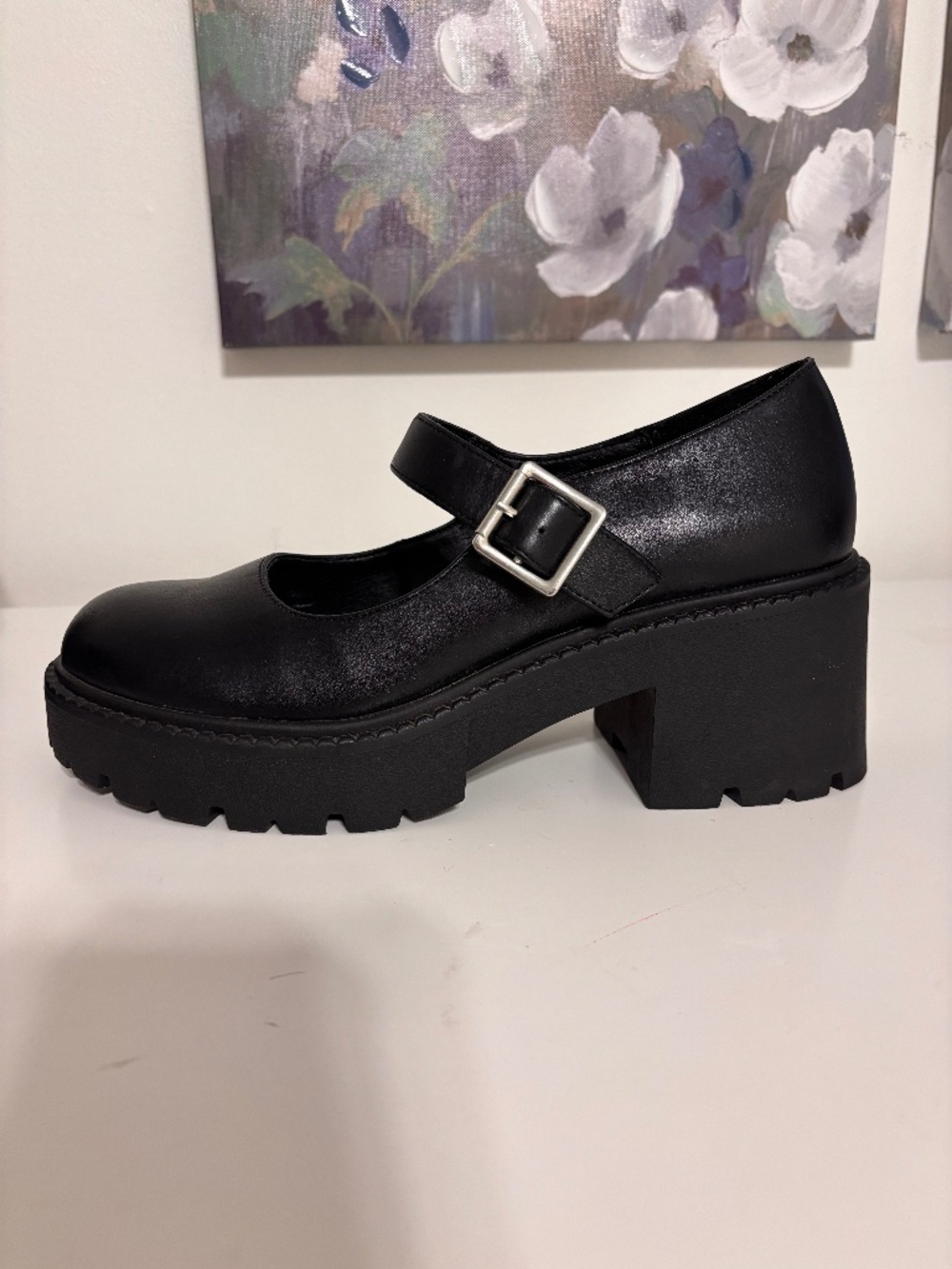 Madden Girl Womens 9.5 Black Chunky Platform Mary Jane Shoes y2K Thompkins style